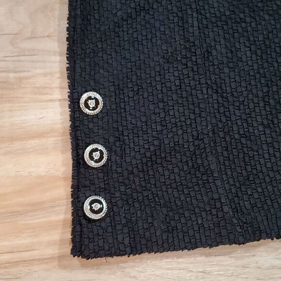 🔺️Vintage Sharade Black Crinkle Tunic/Mini Dress Size 10 - Picture 4 of 7